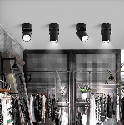 北欧马卡龙外置明装射灯餐厅背景墙客厅吧台射灯展厅筒灯led单灯