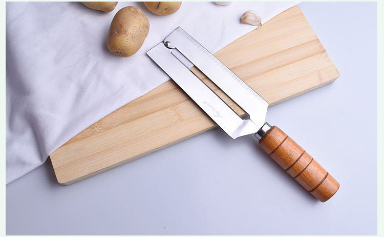 厂价直销削皮器木柄甘蔗刀 削皮刀 苹果土豆刮皮刀不锈钢瓜刨