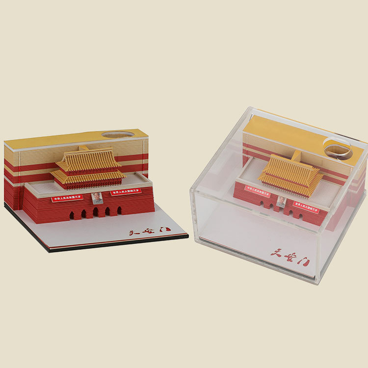 工厂中国北京紫禁城纸雕立体模型便签 午门古风文创3d便签纸