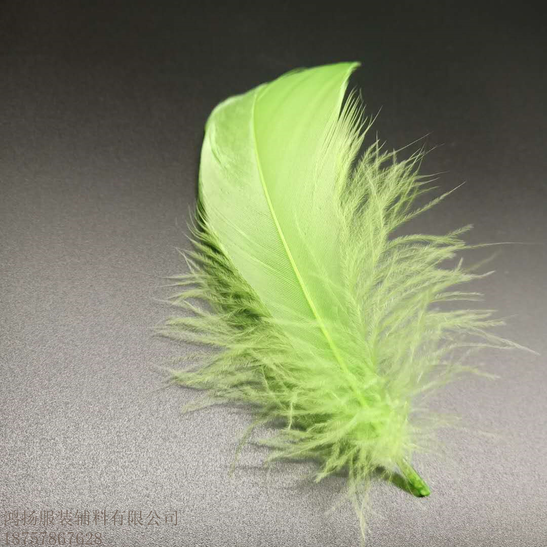 鸿扬羽毛厂家直销diy鹅毛羽毛球采耳环羽毛饰品6至15cm 鹅毛中飘