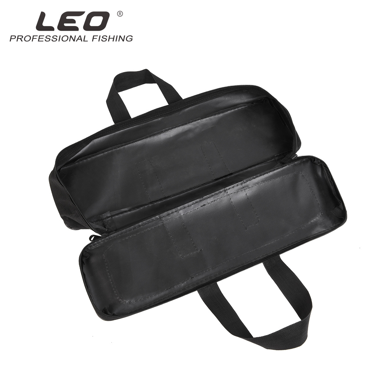 27558 Leo/Leo [Black Monolayer Steel Wire Fishing Bag] Portable Mini Fishing Rod Bag Leisure Bag Wholesale