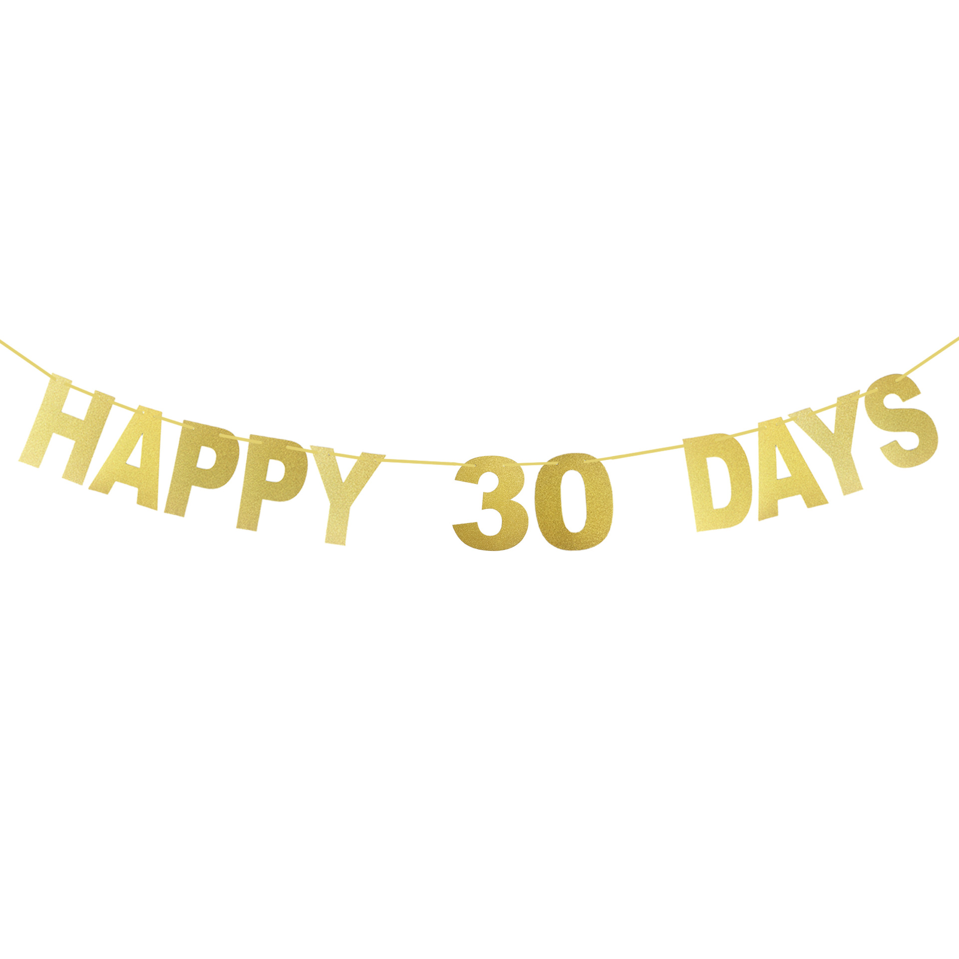 闪粉字母happy 30 days 宝宝30天派对装饰拉花淘宝亚马逊热卖拉花