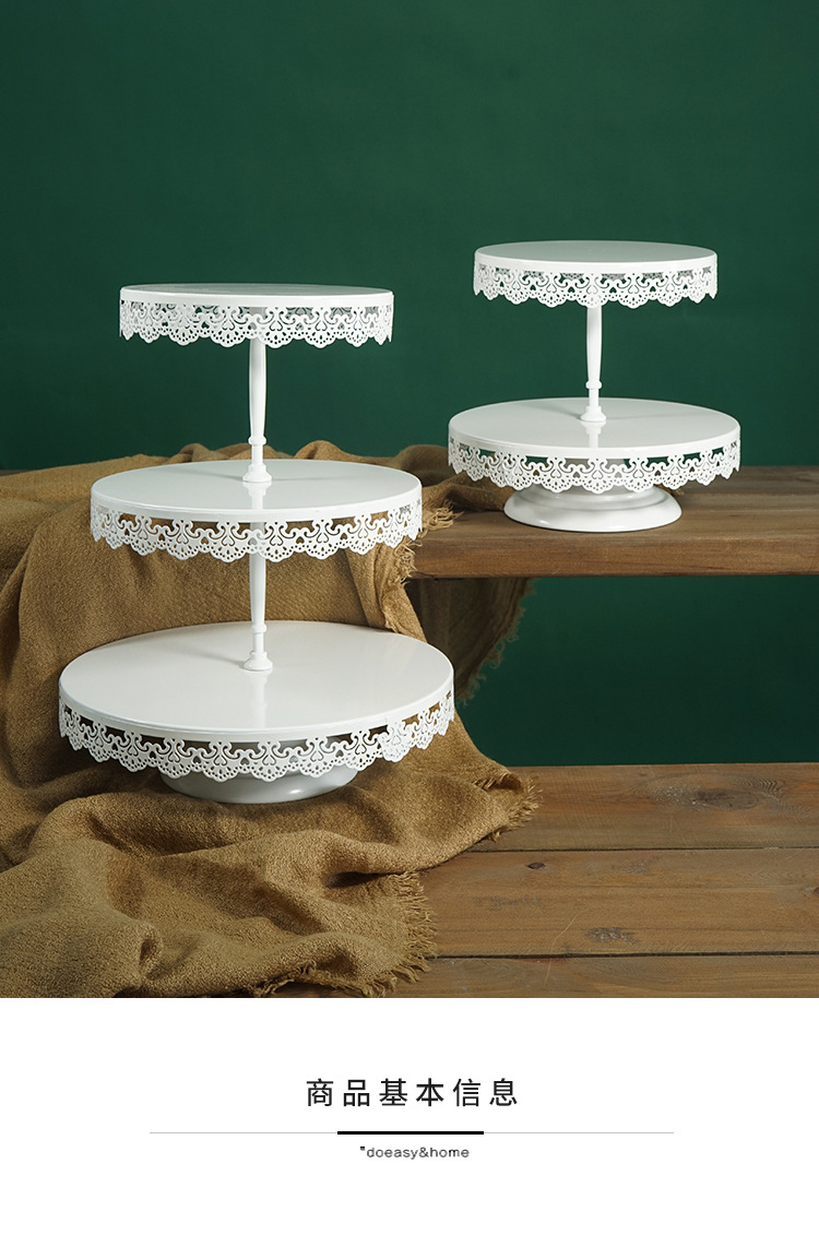 多层纸杯蛋糕架下午茶三层点心架 铁艺平顶甜点架 婚庆甜品台架子