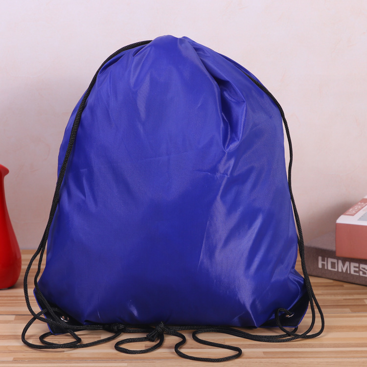 空白涤纶束口袋定做广告抽绳拉绳背包袋马拉松赛事包定制logo