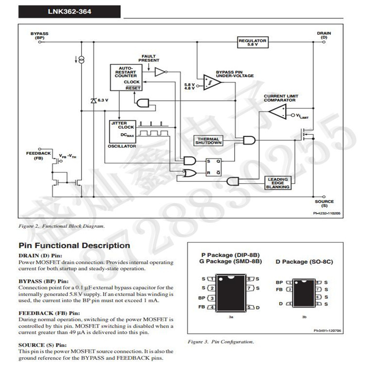 原装现货lnk364pn dip7进口原装power 离线式开关ic 电源芯片