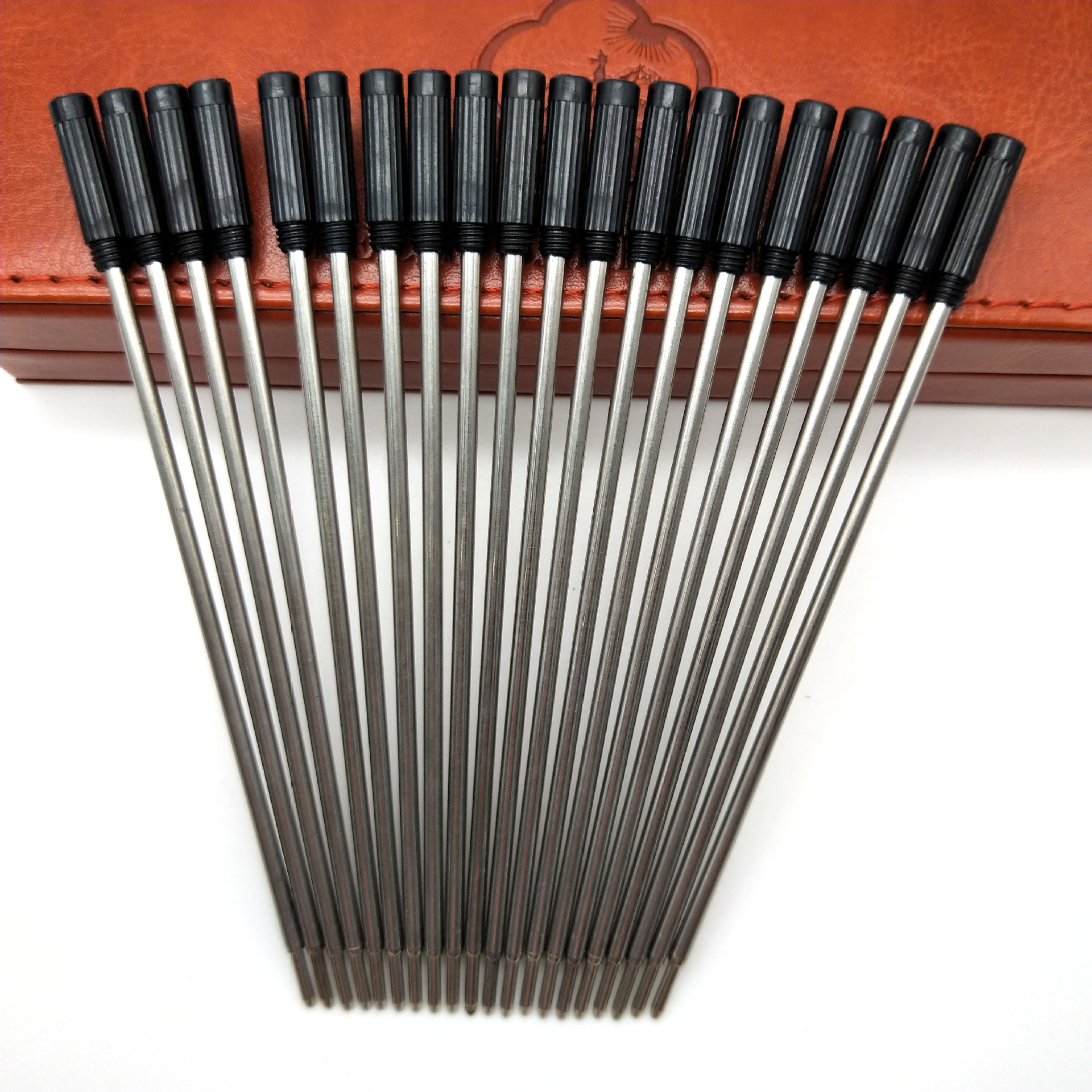 直供金属高士笔芯水性中性签字笔芯插套金属商务笔笔芯子弹型1.