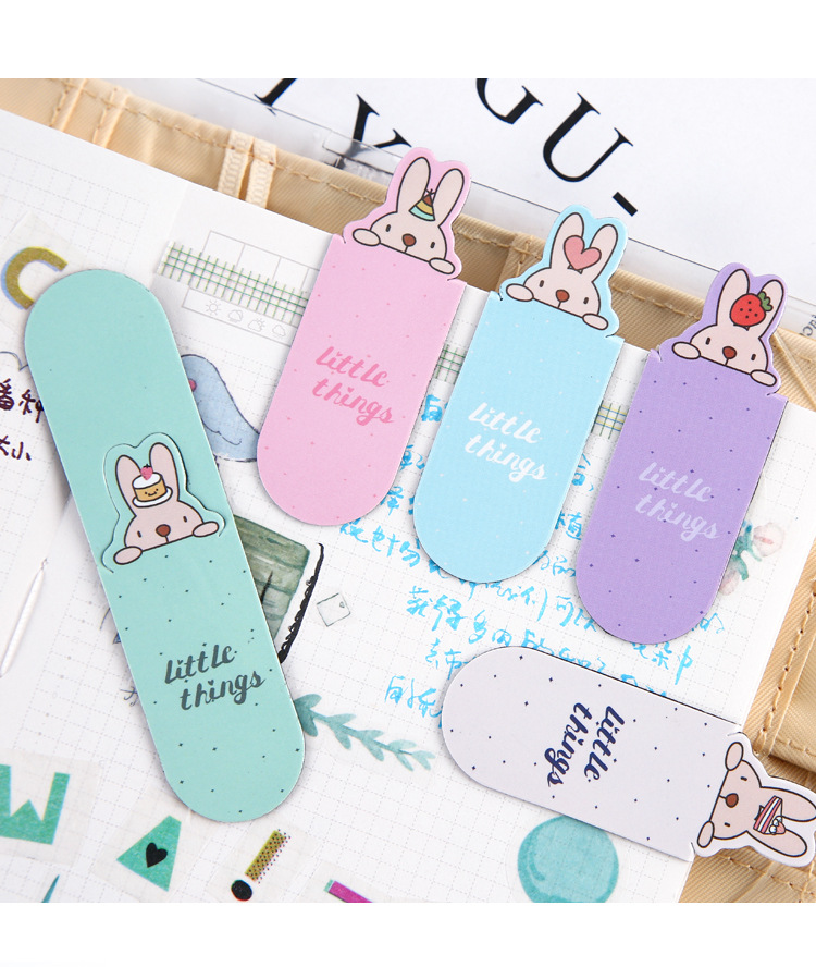 青壹坊手帐本磁性书签套装 可爱清新系列 手账本装饰分隔页标记