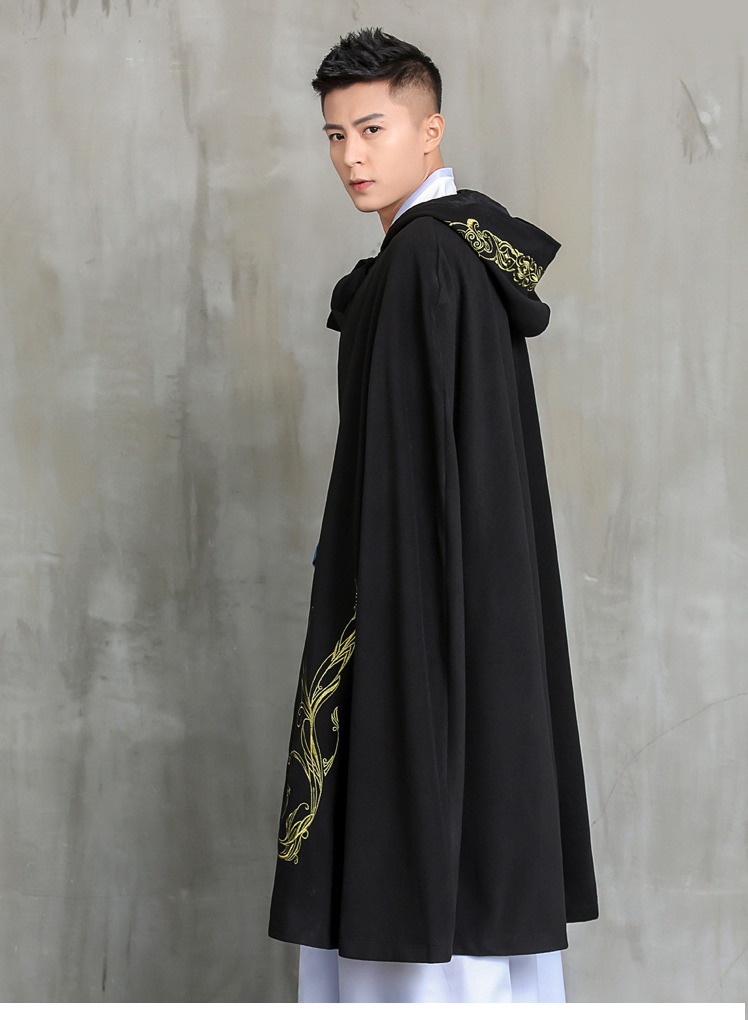 18031 改良汉元素传统汉服男女装刺绣明制披风斗篷外套加绒加厚