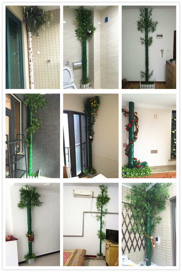 下水管装饰包暖气管道遮挡燃气管子美化阳台仿真竹子皮塑料假树皮