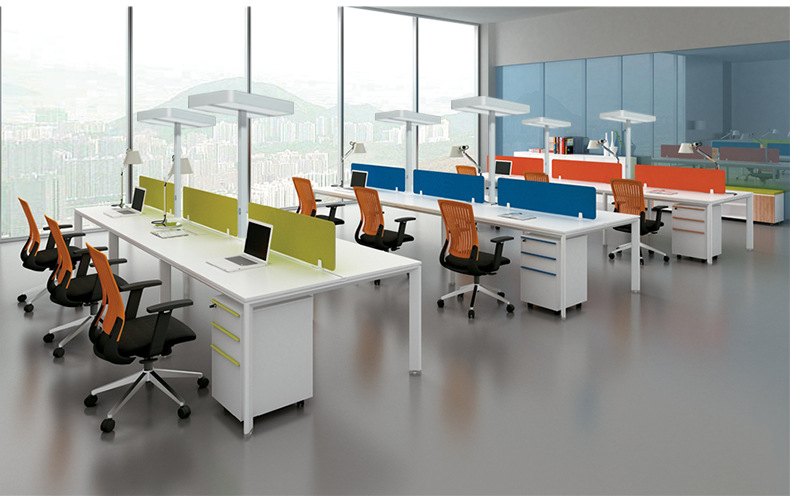 定制办公桌图书馆led桌面灯台面固定安装台灯办公室4人卡位阅读灯