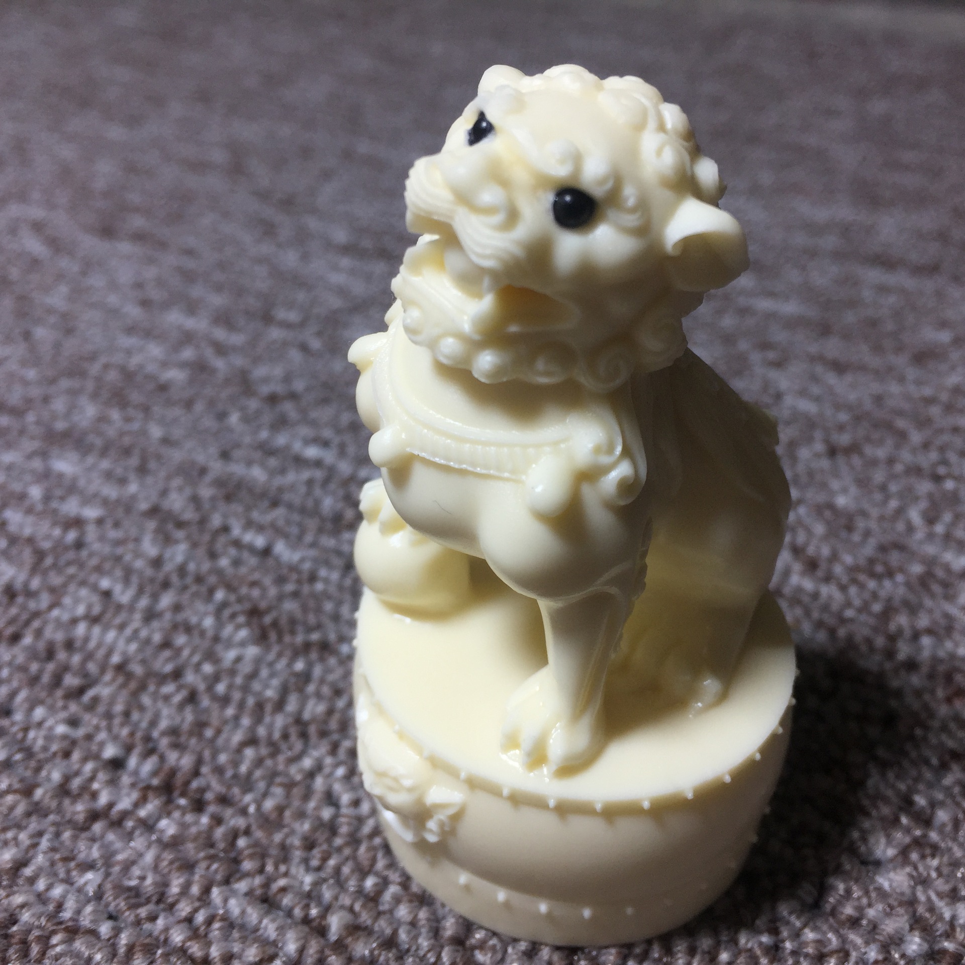 象牙果粉压雕刻吉祥狮子 正宅辟邪招财摆件 定制私人印章 可刻字