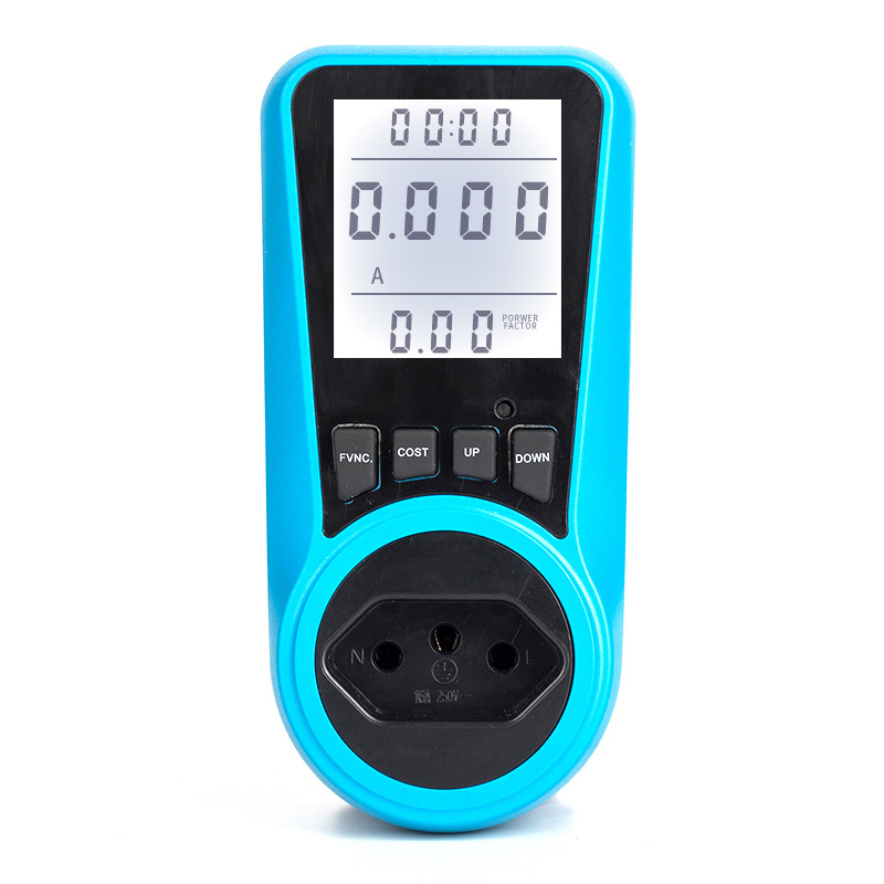 巴西背光功率计量插座 电力监测仪智能计费插座 插座式电表