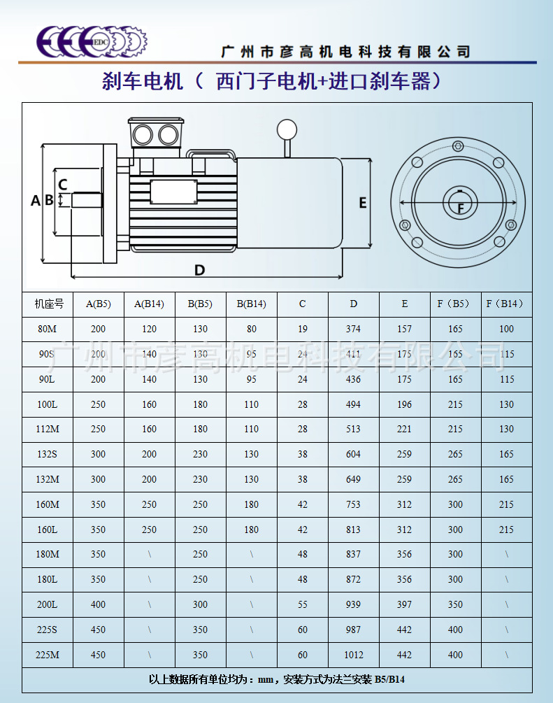 西门子1.1kw刹车电机90机座4极制动马达进口抱闸总成整流模块