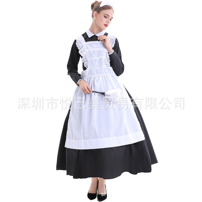 万圣节cosplay舞台表演服 成人女菲律宾女佣女仆菲佣欧洲宫廷服装