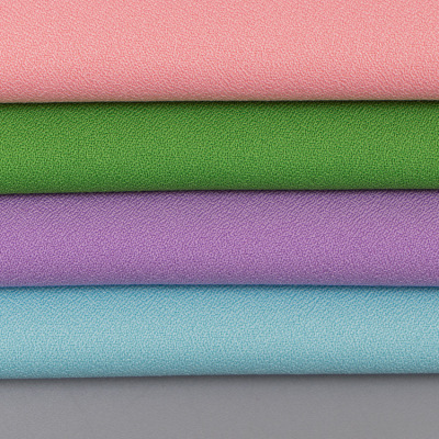 2018爆款弹力乱麻雪纺面料 女装通勤优雅雪纺服装布料现货批发