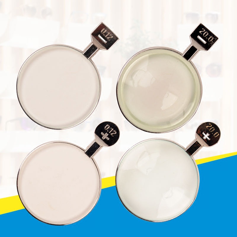 眼镜配件验光试镜片金属圈插片验光箱配件球镜 柱镜 散片光学镜片