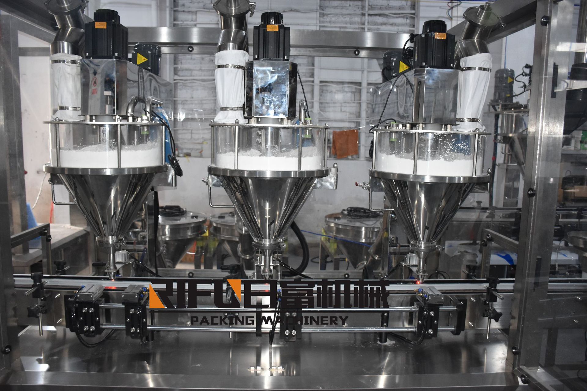 自动蛋白粉粉剂灌装机3头代餐粉粉灌装线现机 五谷杂粮粉填充机械