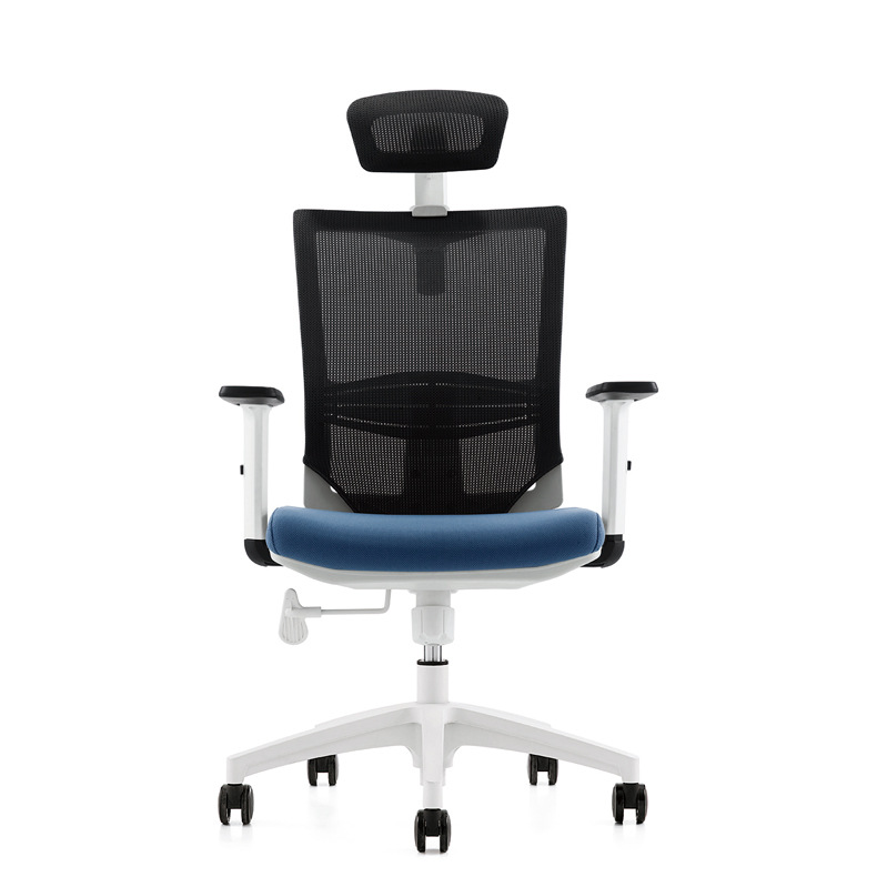 升降旋转椅_简约网布旋转椅 人体工学时尚透气带头枕 现代职员