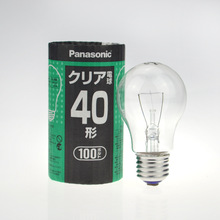 Panasonic松下L100V40W普通照明灯泡 透明白炽灯泡 E26