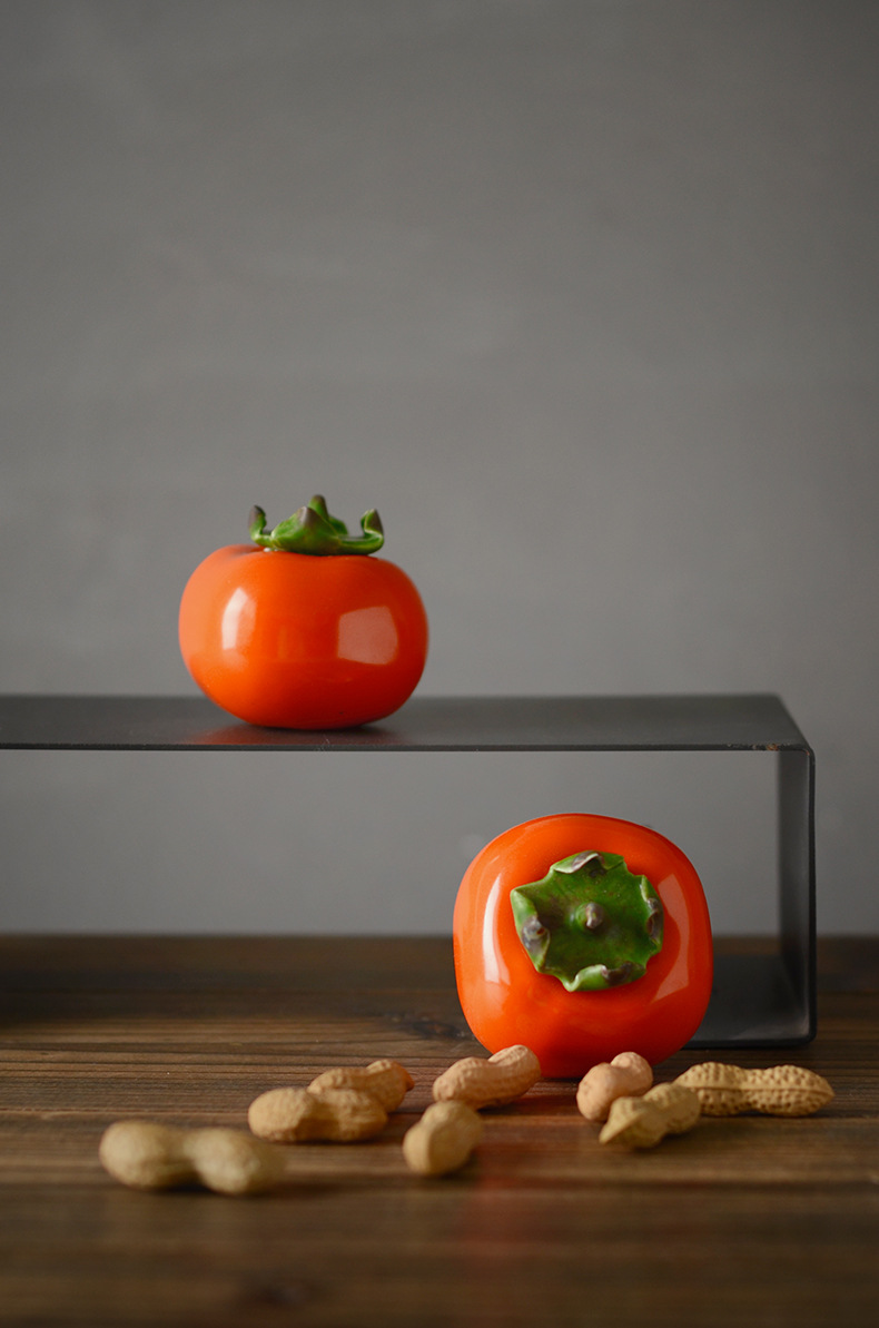 小柿子事事如意景德镇陶瓷饰品摆设婚庆创意柿子好事家居仿古摆件