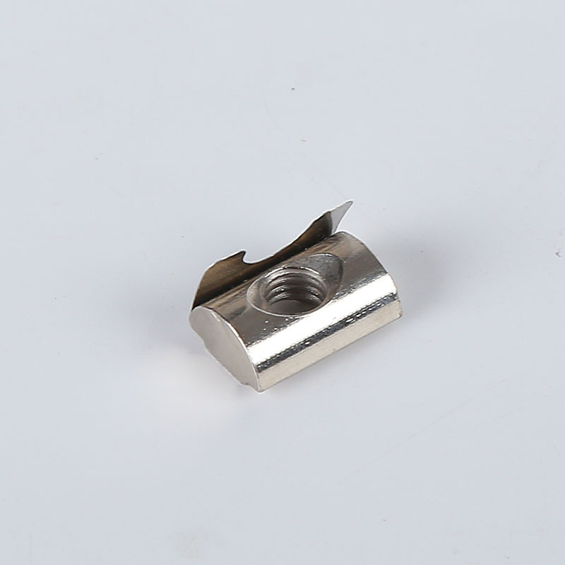 欧标铝型材配件 弹片螺母 厂家直销弹性螺母块 定位螺母m6m8