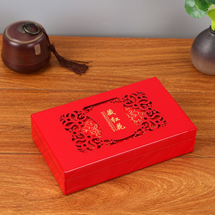 厂家批发高档礼品包装木盒 木质镂空雕刻通用礼盒 藏红花包装盒