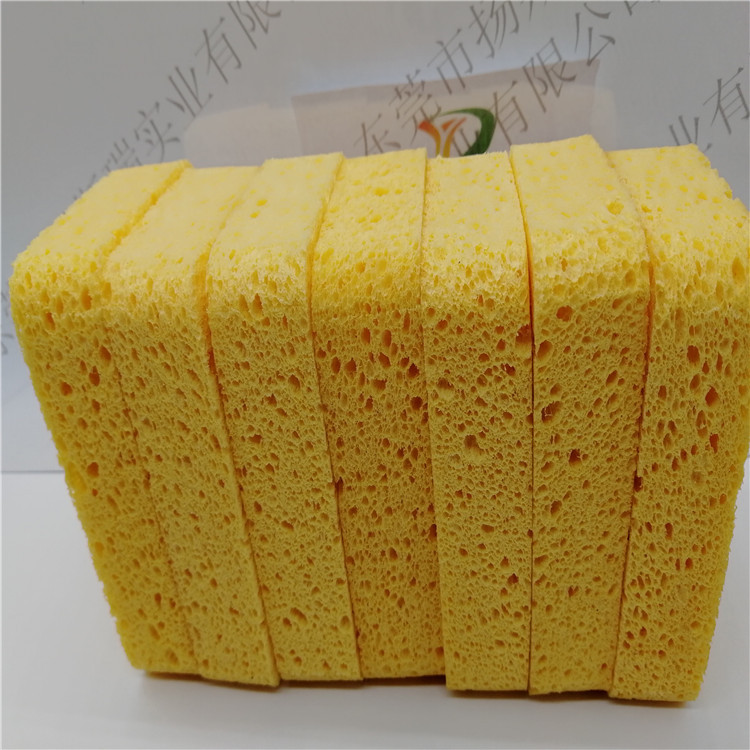 耐高温吸水膨胀木浆棉黄色电极片木浆海绵电烙铁压缩海绵