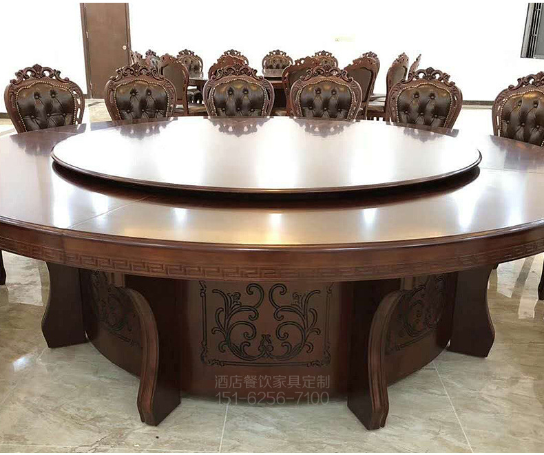 厂家批发饭店 酒店大圆桌 电动餐桌 自动圆餐桌 自动转盘圆桌
