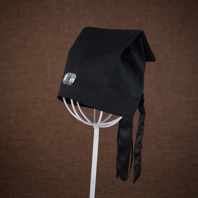 中式新生儿书生帽儿童拍照摄影道具帽子中式复古装摄影道具帽子