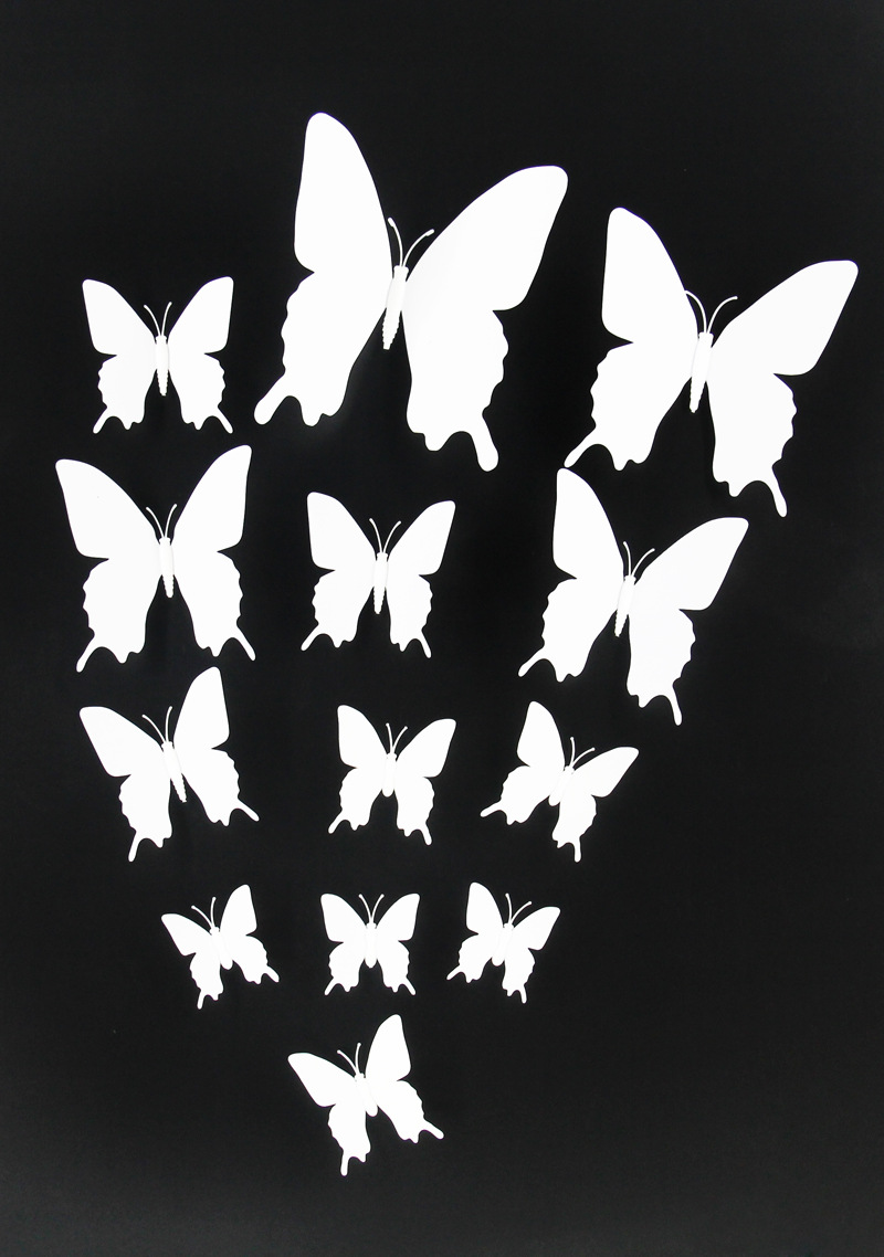 厂家直销仿真蝴蝶白色凤尾蝶家居喜庆婚庆会场布置装饰蝴蝶