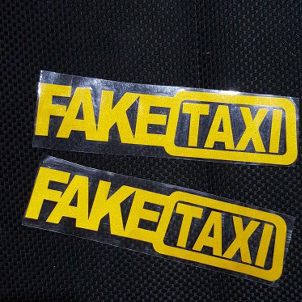 外贸热销欧美 fake taxi 假出租车漂移标志搞笑车贴