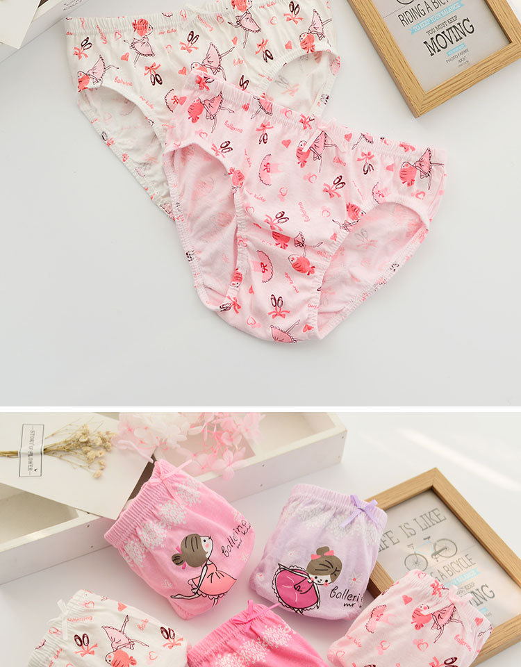女童内裤纯棉三角裤中大童全棉a类儿童内裤女宝宝盒装一件代发厂