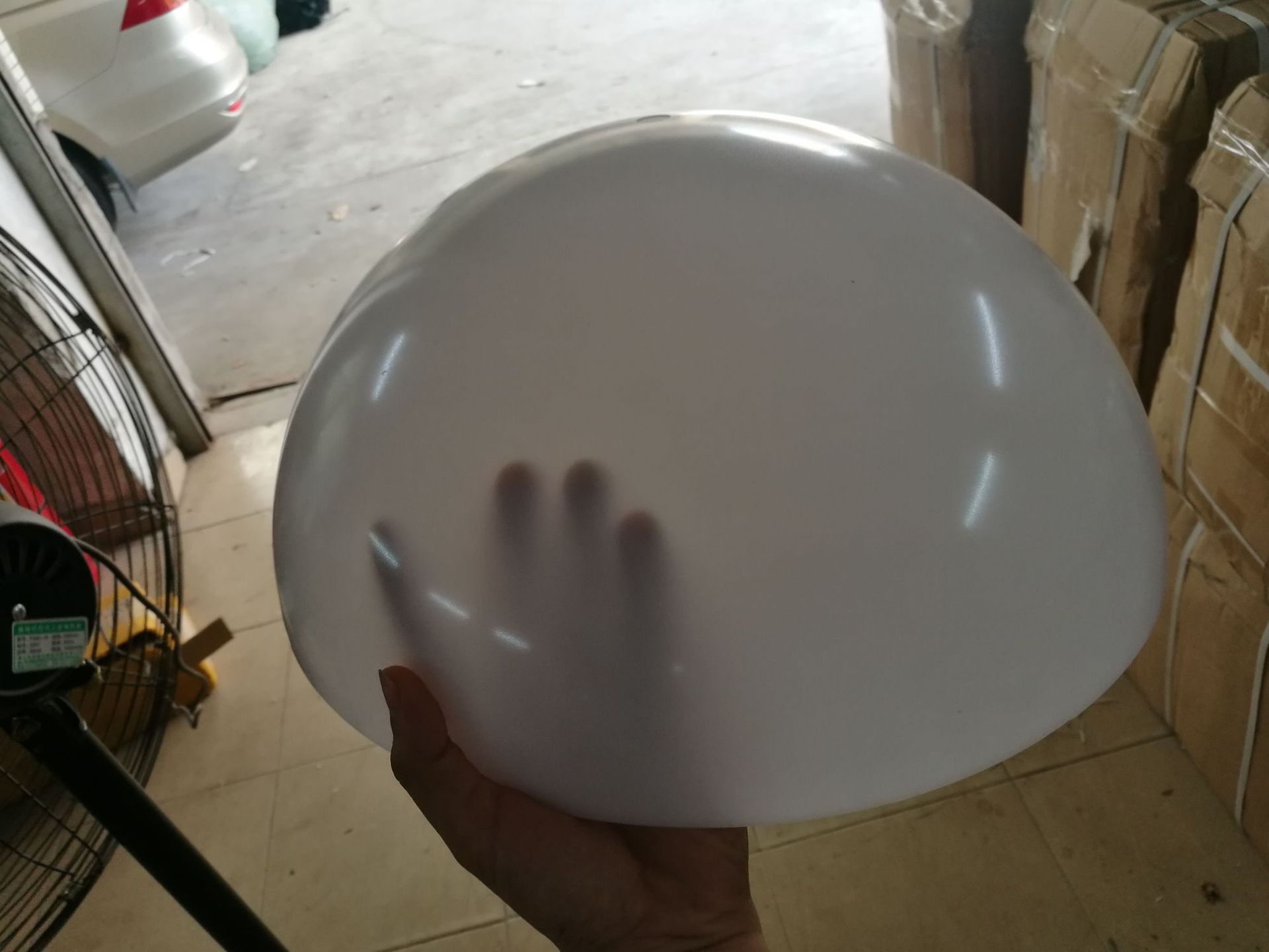 乳白色有机玻璃亚克力球面灯罩 半透平顶罩