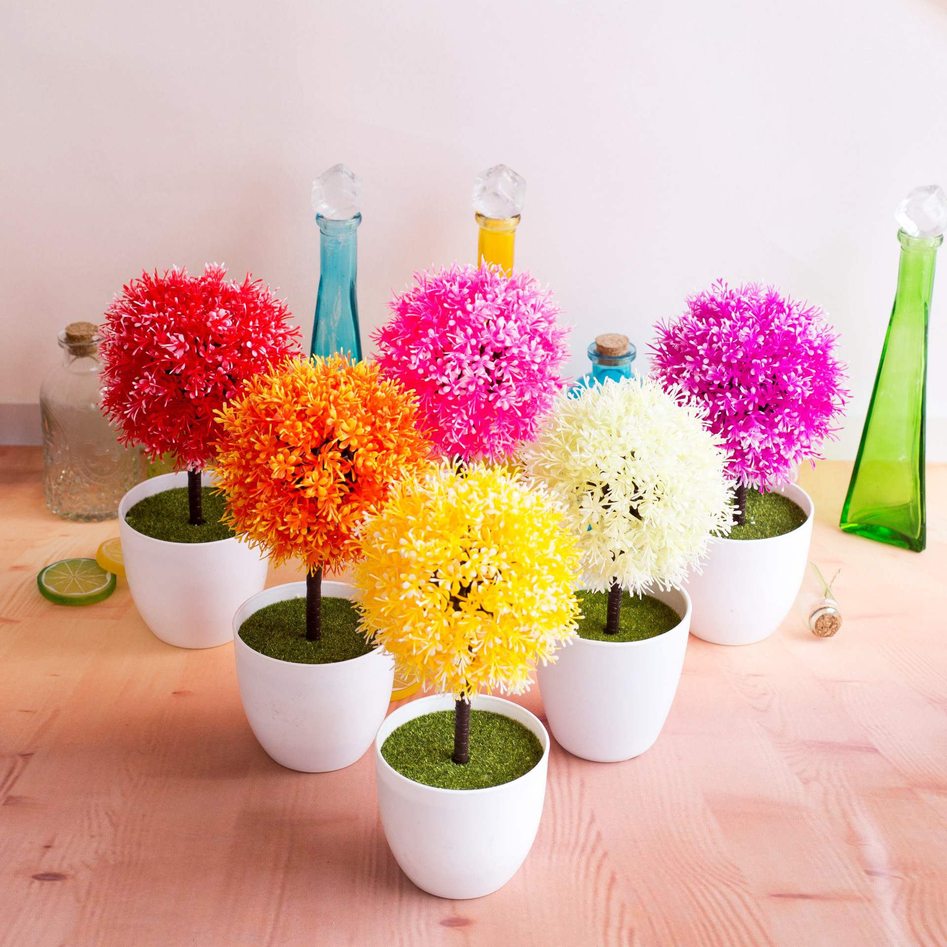 厂家直销批发 仿真植物1球风信子 塑料花迷你居家摆饰盆景盆栽