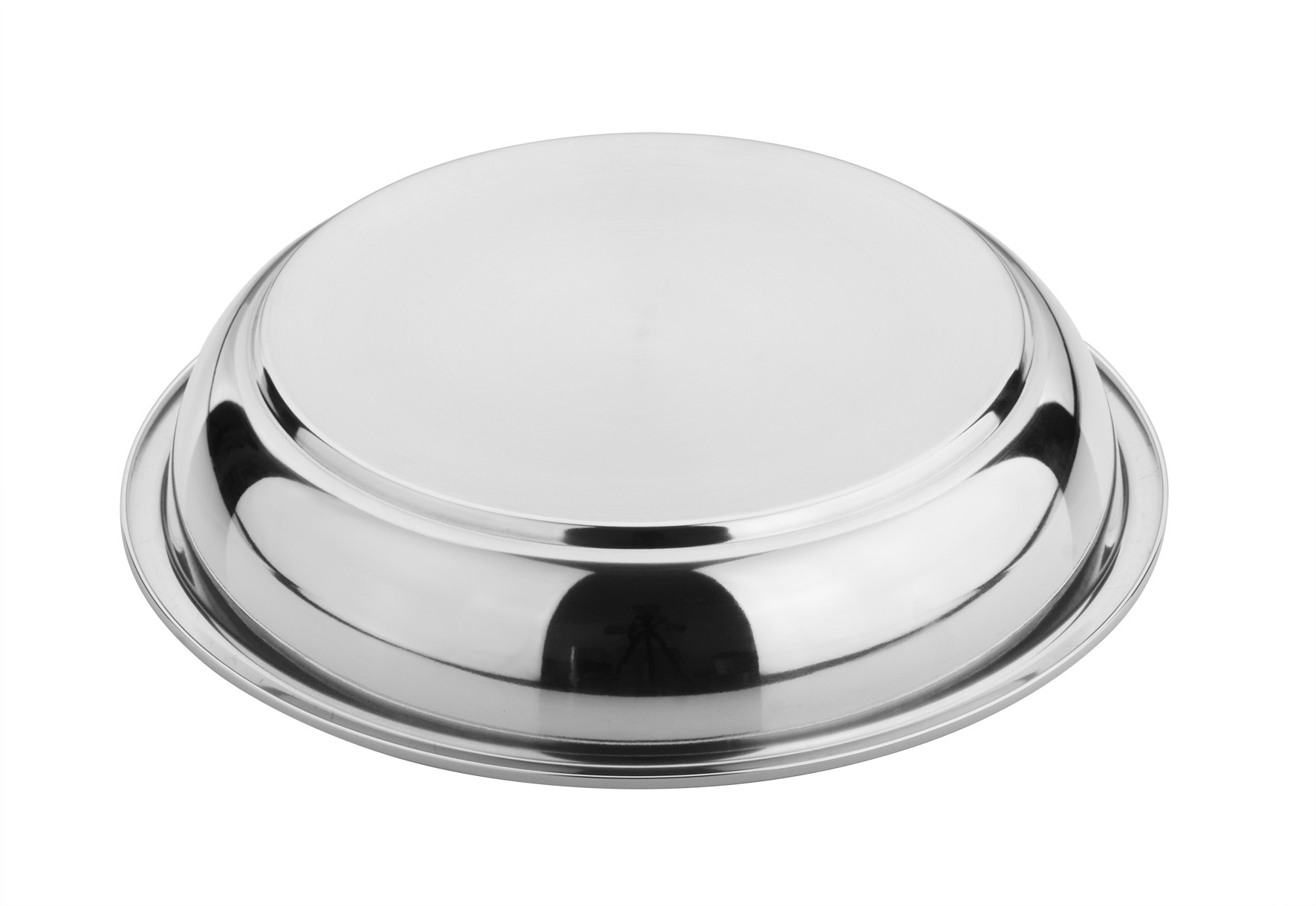 批发韩式汤盘 圆形不锈钢创意餐盘 多规格加厚不锈钢汤盘餐盘