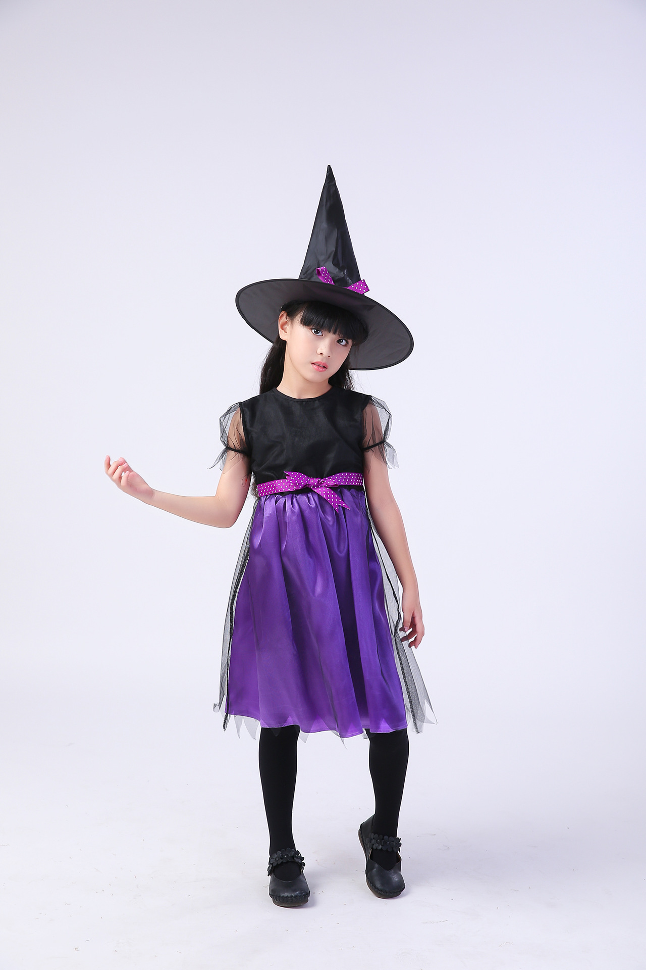 万圣节儿童服装cos巫婆女童魔法师女巫角色扮演cosplay女孩的衣服