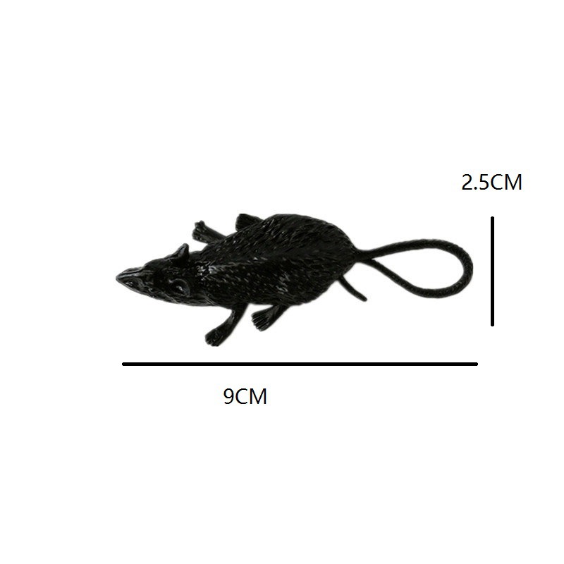 Cross-Border Wholesale Halloween Decorations Trick Props 6 into Plastic Simulation Mouse Whole Person Toy Fake Mouse
