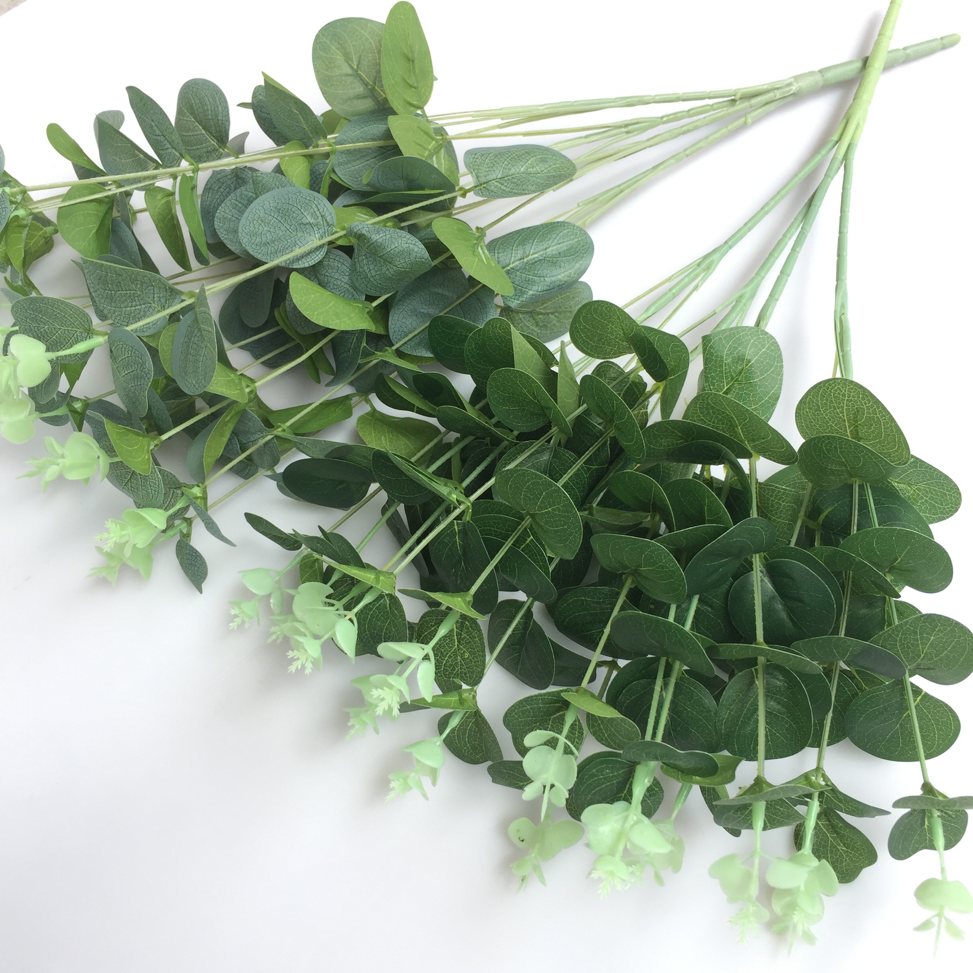 仿真植物胶布尤加利草金钱叶绿景装饰婚庆鲜花把束配花插花批发