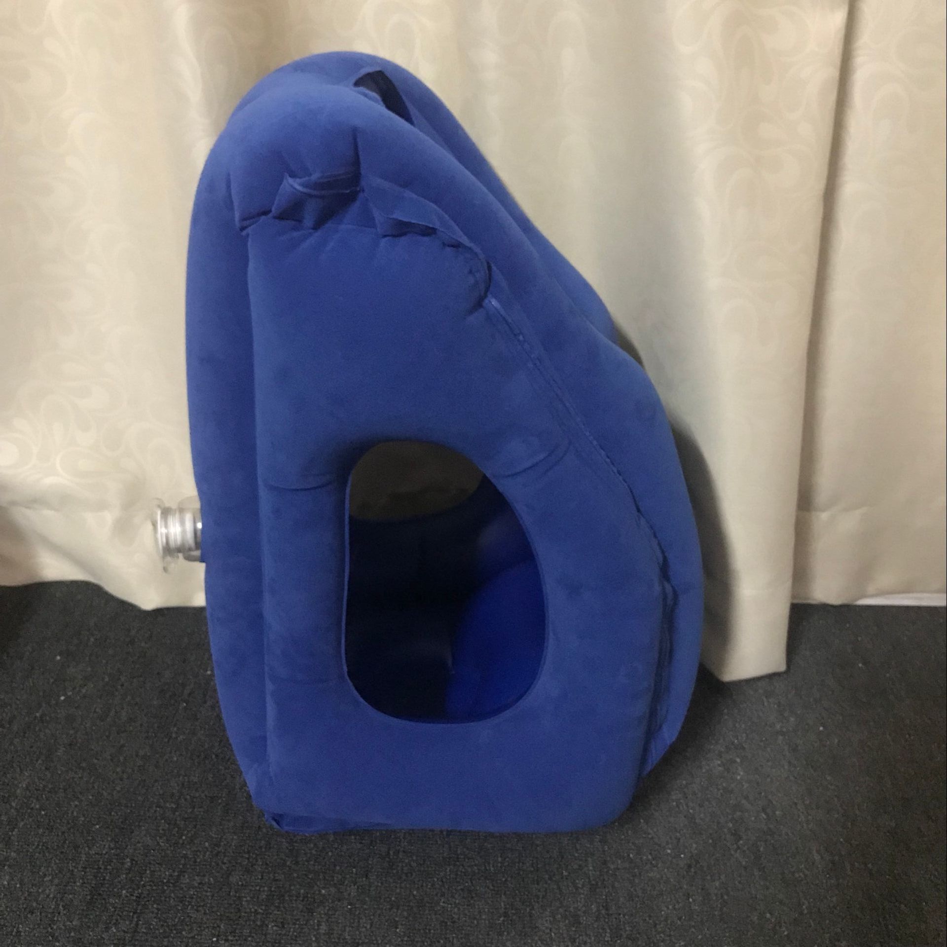 旅行飞机充气抱枕睡觉神器 户外午休枕趴趴枕便携 护颈充气枕厂家