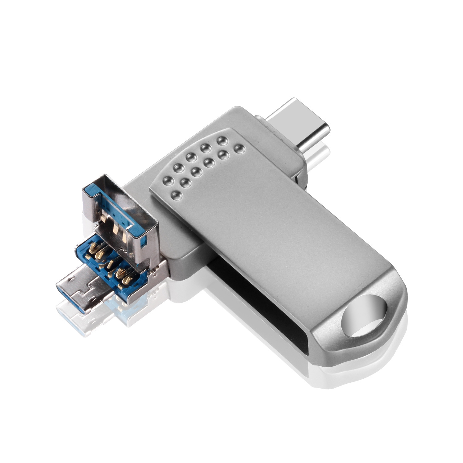 新款跨境金属u盘电脑安卓type-c三合一礼品定制3.0高速优盘256gb