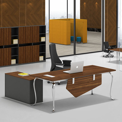 2019新款广州办公家具大班台豪森系列经理桌总裁桌简约时尚老板桌