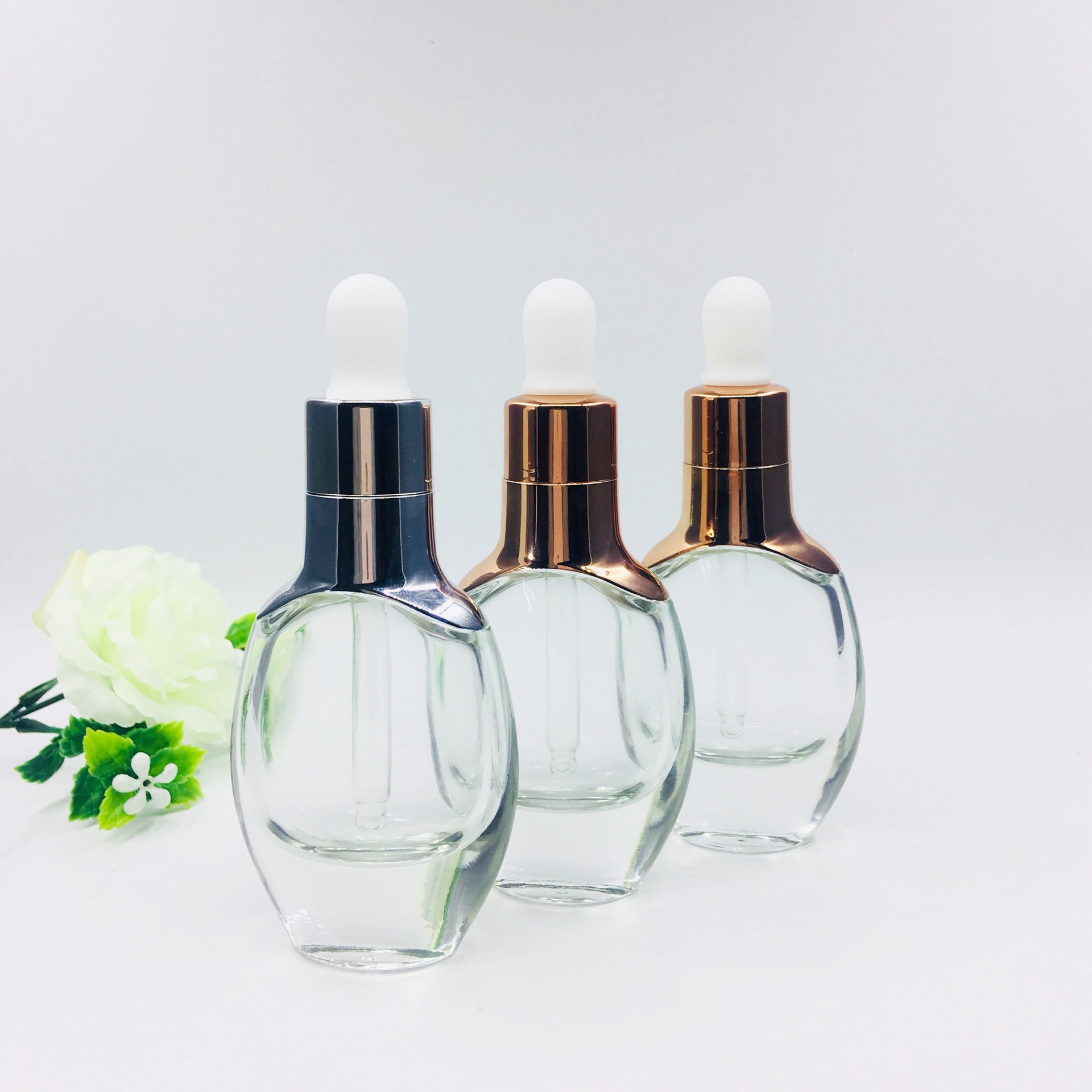 现货透明30ml玻璃精华液瓶 滴管分装瓶 精油瓶 原液瓶 化妆品瓶