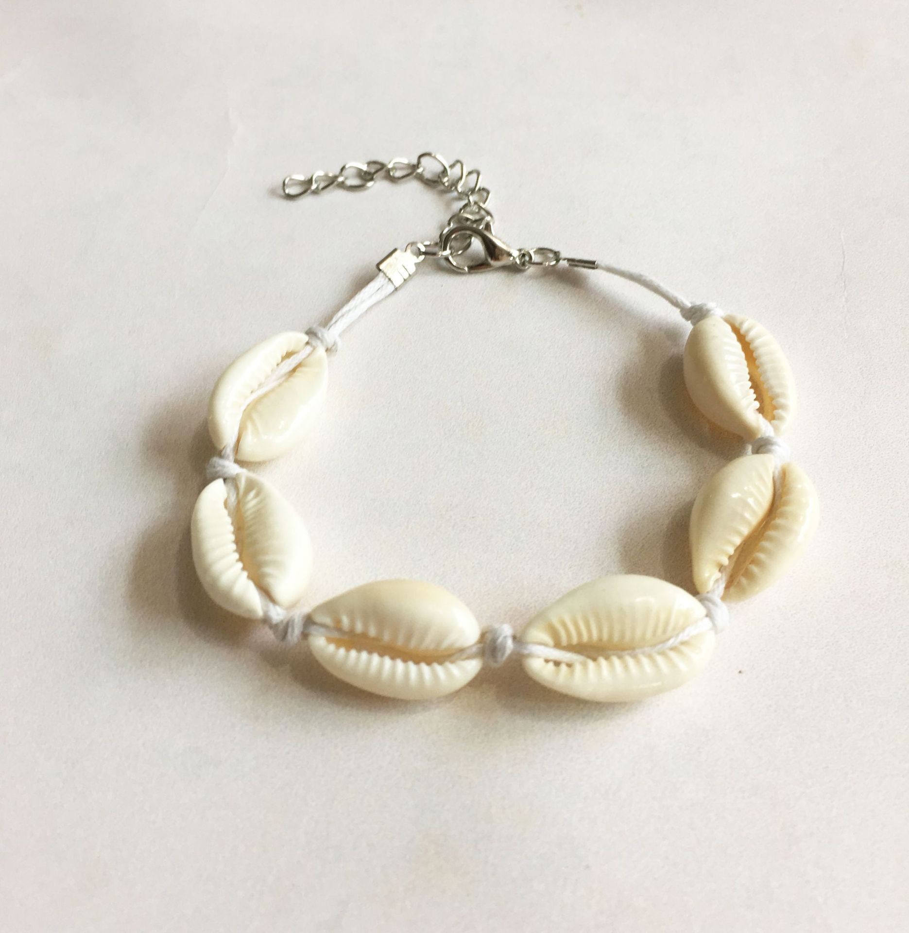 欧美跨境饰品 时尚创意夏威夷风情休闲手饰天然贝壳手工编织手链