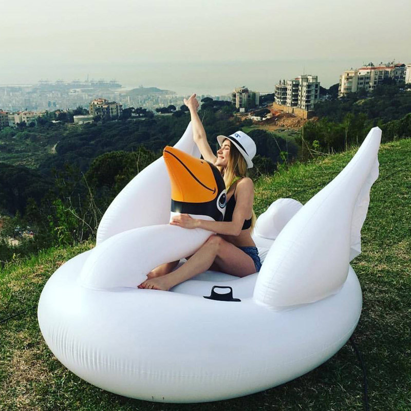 intex火烈鸟坐骑成人儿童水上充气玩具浮排浮床加厚独角兽游泳圈