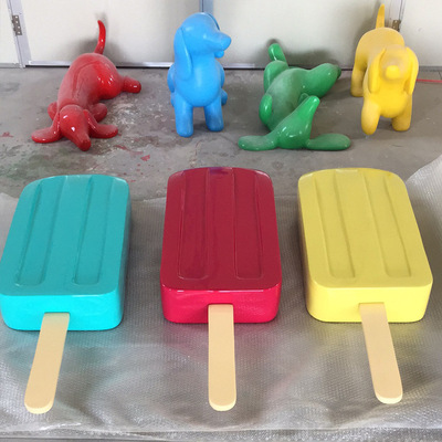 夏季橱窗冰棒吊挂道具玻璃钢烤漆仿真超大冰棍橱窗吊挂装饰