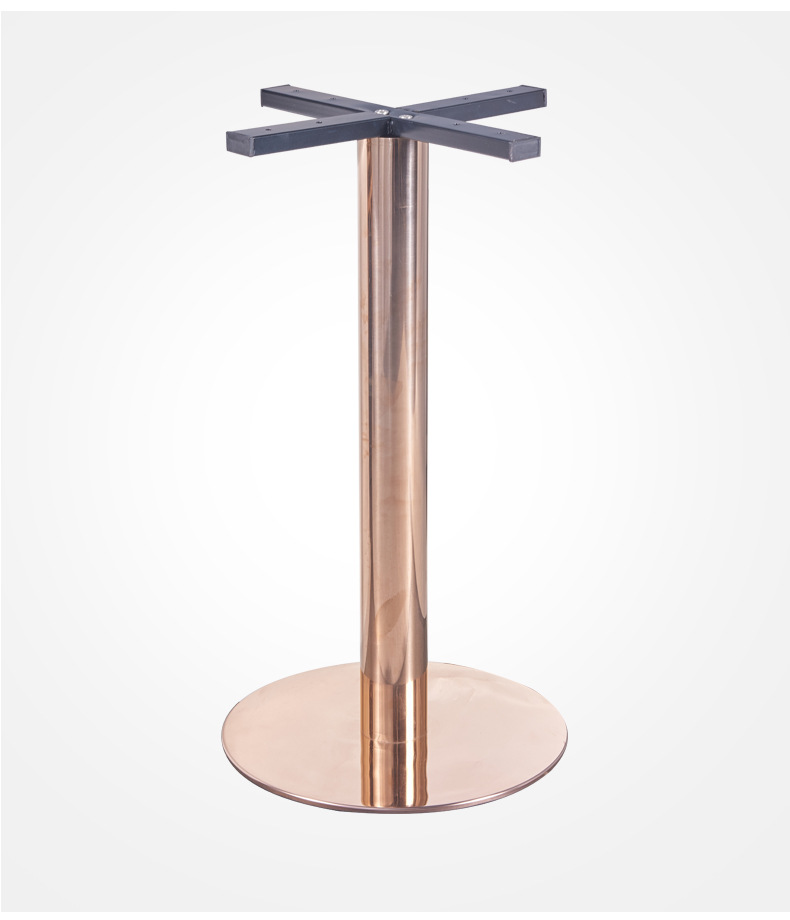 厂家批发台桌脚 西餐厅餐桌脚家具配件 加厚不锈钢吧台圆底桌脚架