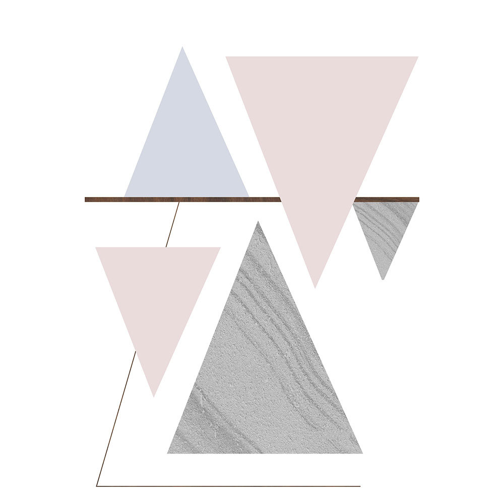 外贸新款北欧现代小清新简约抽象几何色块拼色客厅卧室装饰画画芯