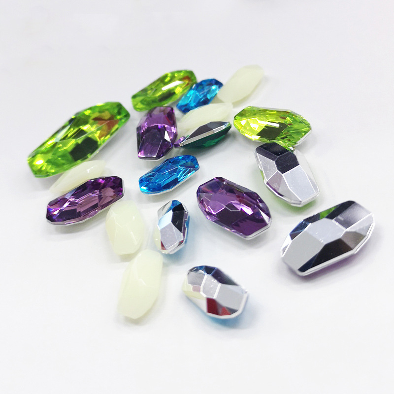 厂家批发 s型双面 异型压克力钻 玻璃钻 diy服饰婚纱配件