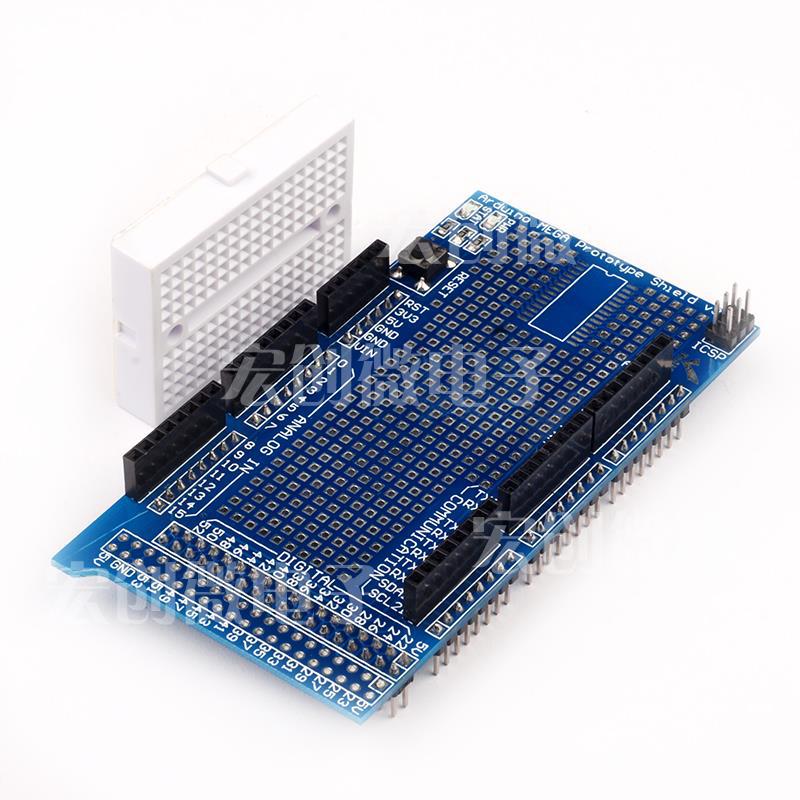 大板mega2560/1280 protoshield v3 原型扩展板含面包板