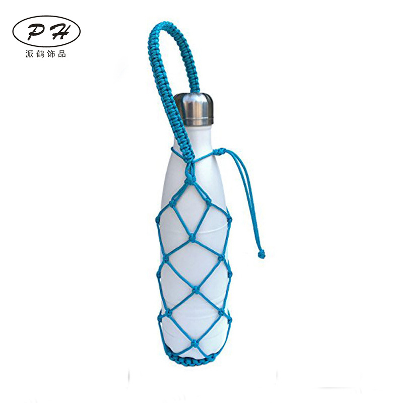 手工编织伞绳涤纶可乐瓶保温杯木纹大理石创意保龄球杯套